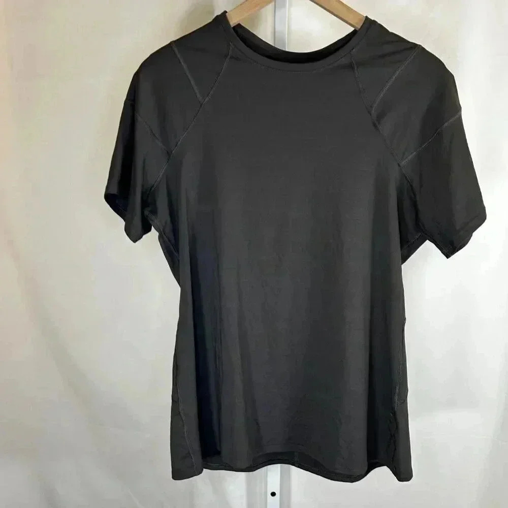 Tommie Copper Size 2XL Women Slate Gray Short Sleeve Shirt Top Copper Znergy